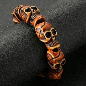 Chunky skull head stretch bracelet NEW